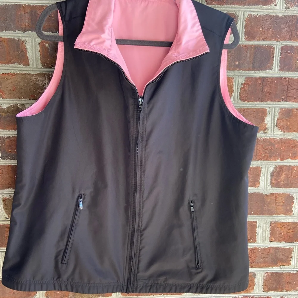Lauren, Ralph Lauren Women’s Pink and Black Reversible Vest, Size 1X - Picture 9 of 13